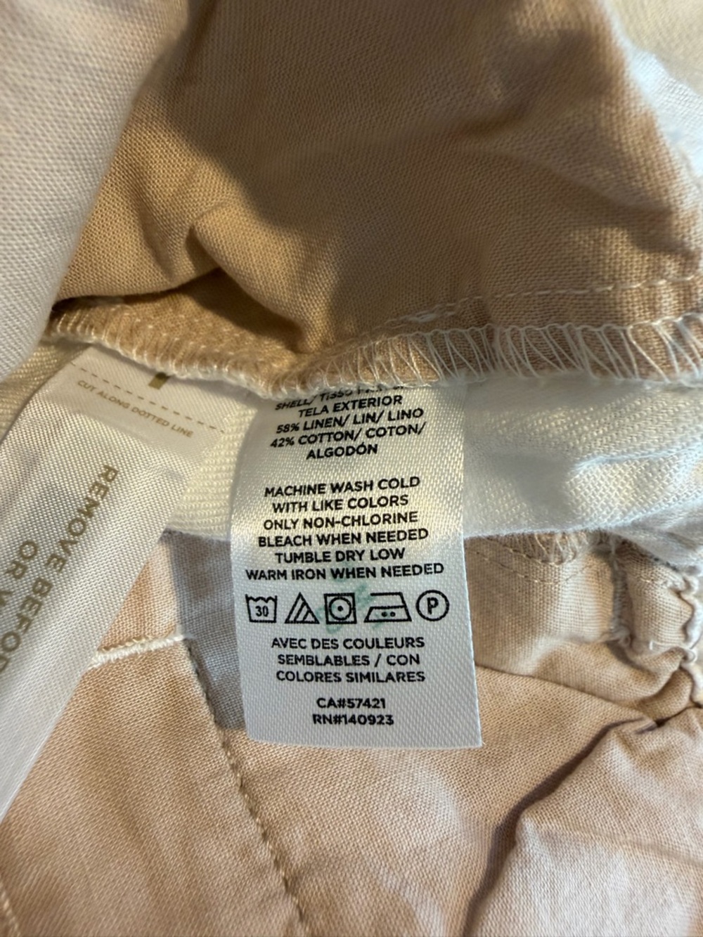 Loft White Linen High-Waist Pants - Picture 6 of 7